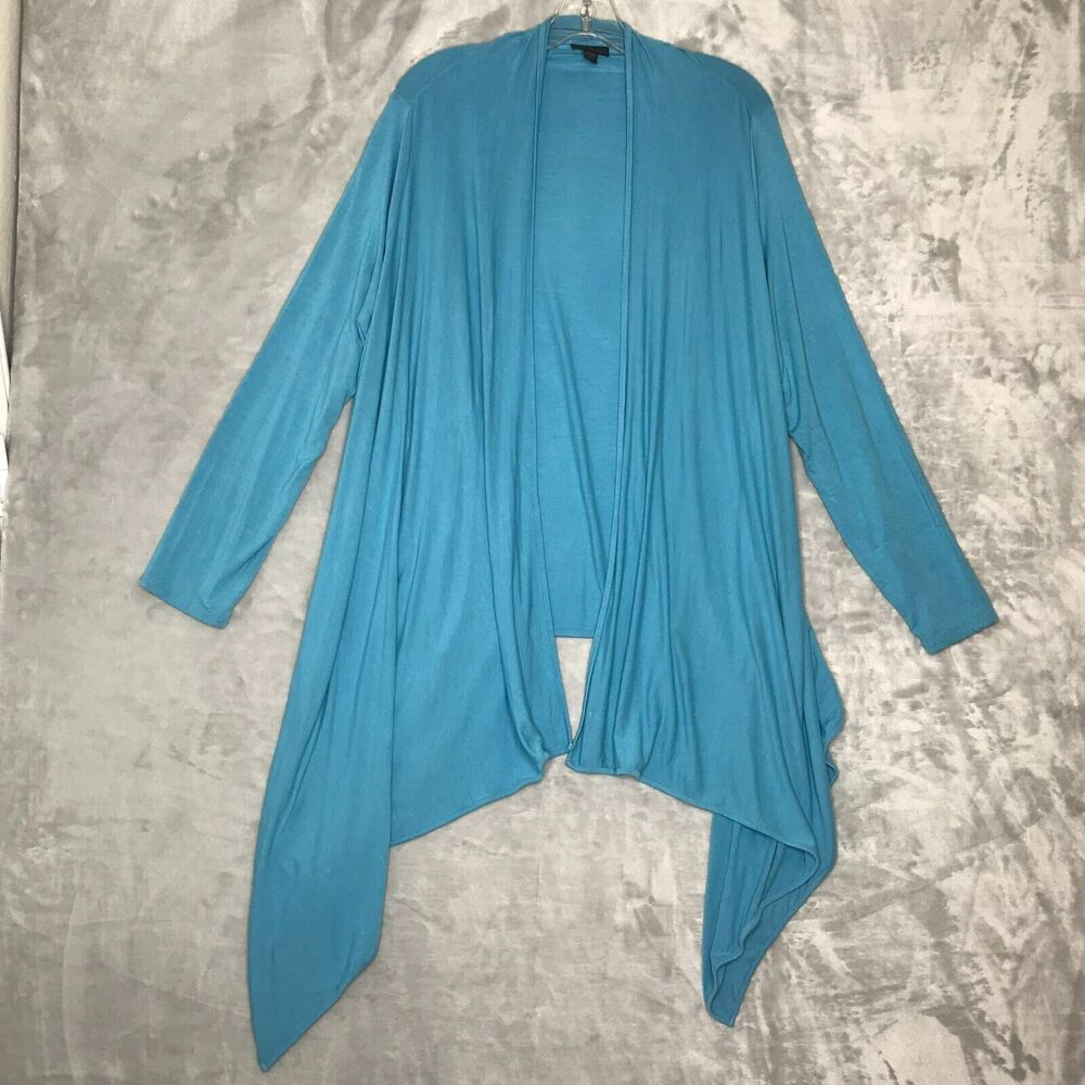 J Jill Sweater Women LP Petite Cardigan Waterfall Wearever Collection Open Front